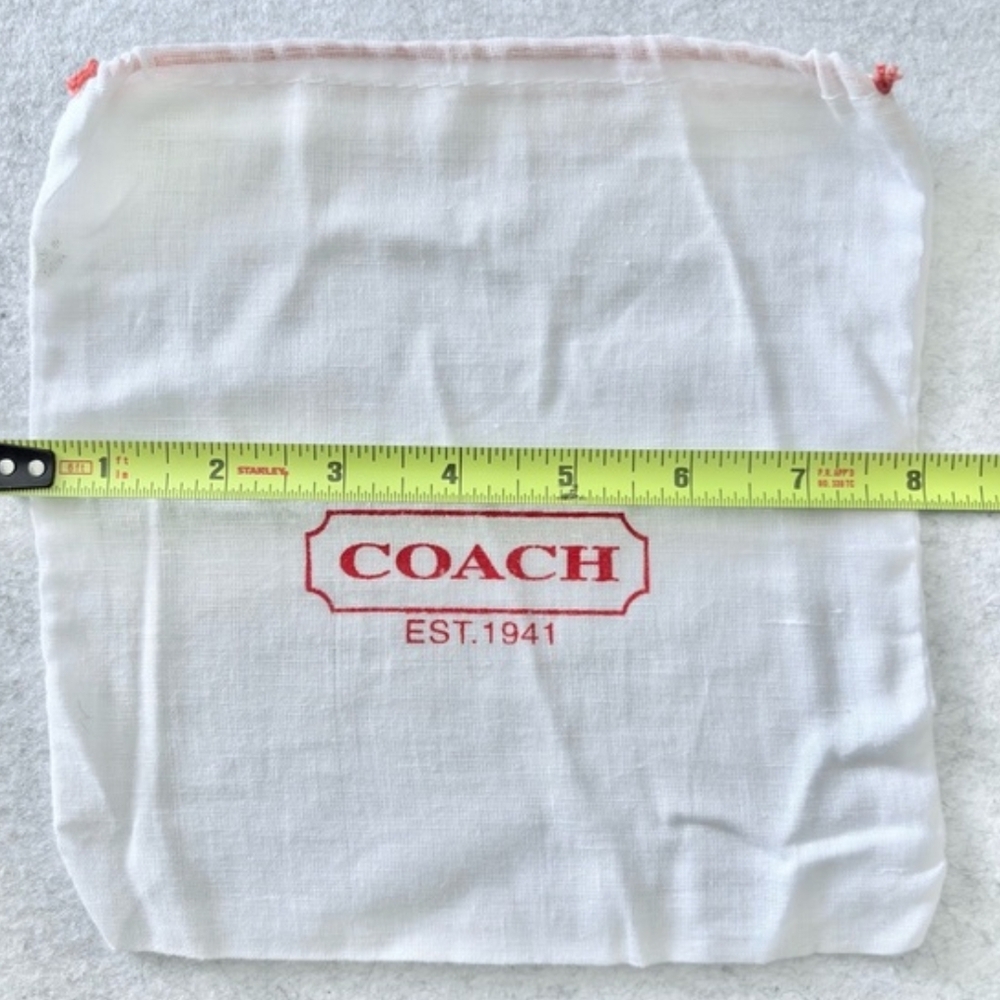 Coach Small White Drawstring Dust Bag NWOT - Picture 2 of 3